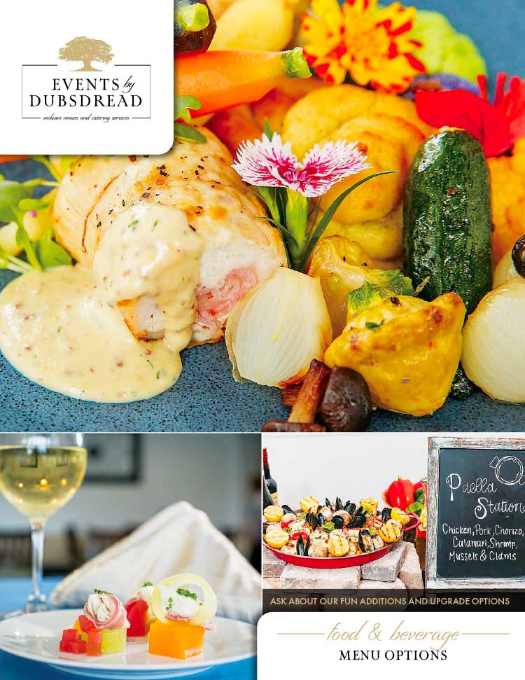 Events by Dubsdread Wedding Catering Menu