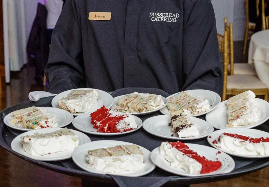 - Events by Dubsdread catering wedding cake slices