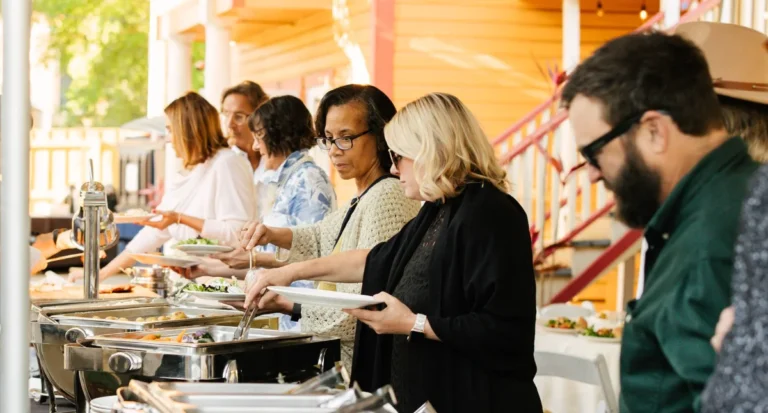 - catering college park buffet line