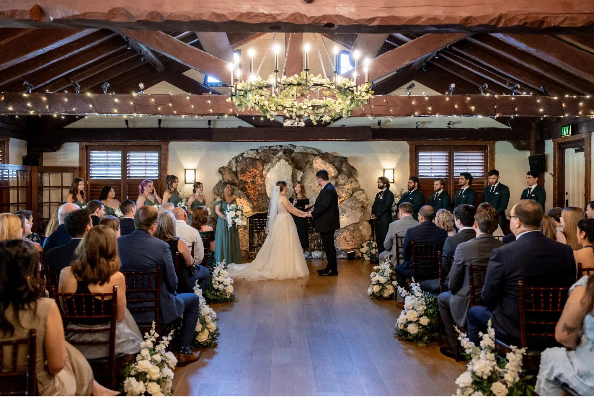 indoor wedding ceremony at Dubsdread in Orlando