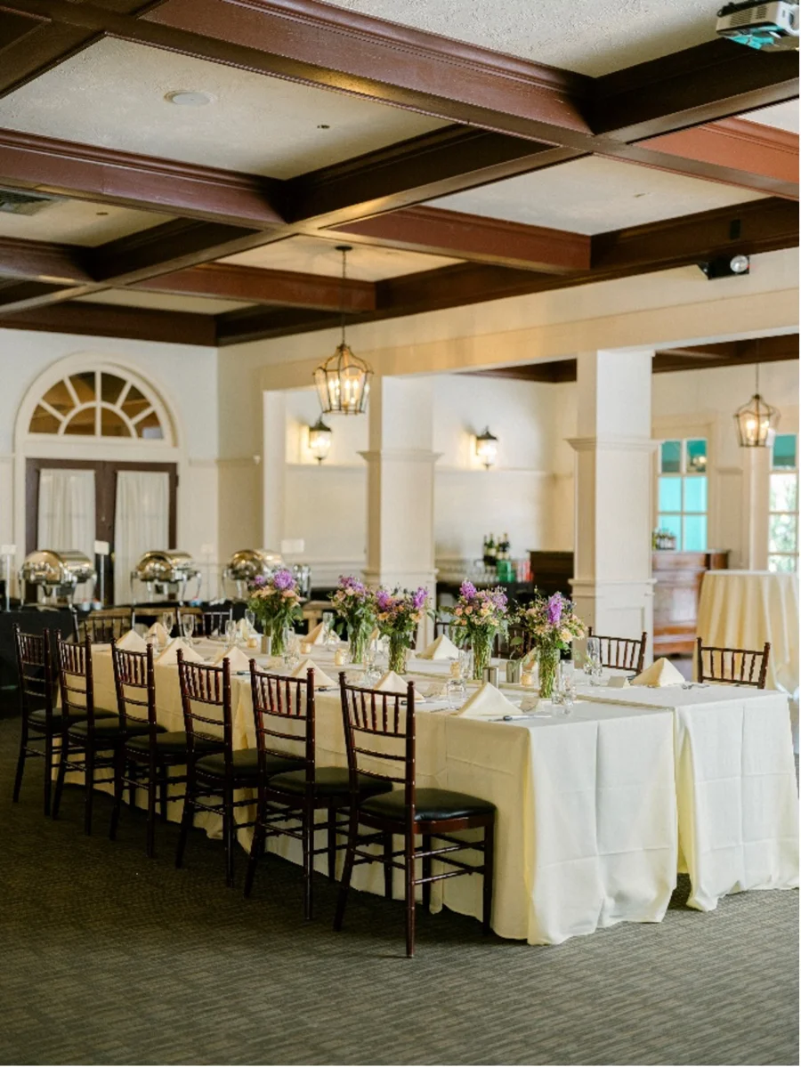 intimate wedding reception tables and settings