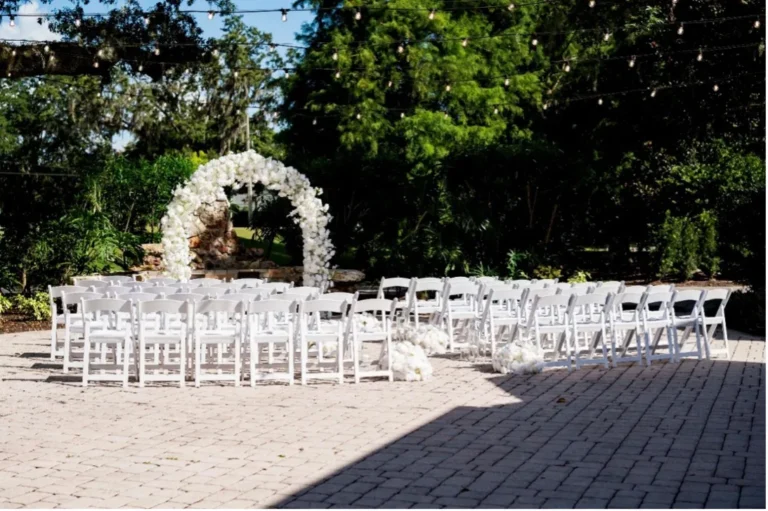 outdoor wedding venue setup at Historic Dubsdread