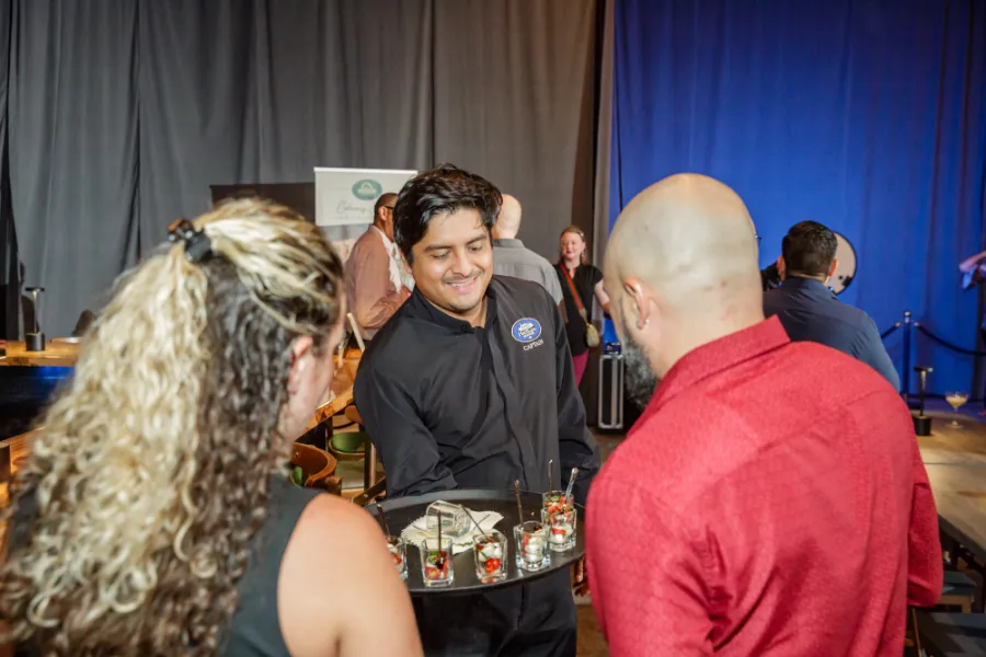 caterer serving to business guests